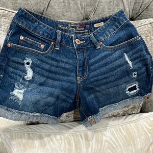 Distressed Jean shorts